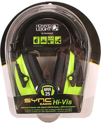 Howard Leight Sync Wireless Bluetooth Electronic Ear Muffs 25dB, Hi-Vis Green Md: RWS-53015