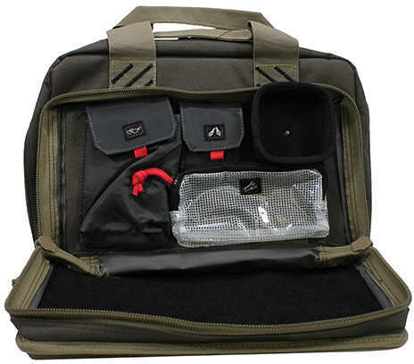 G Outdoors Inc. Quad Pistol Case Green/Khaki Md: GPS-1310PCRK