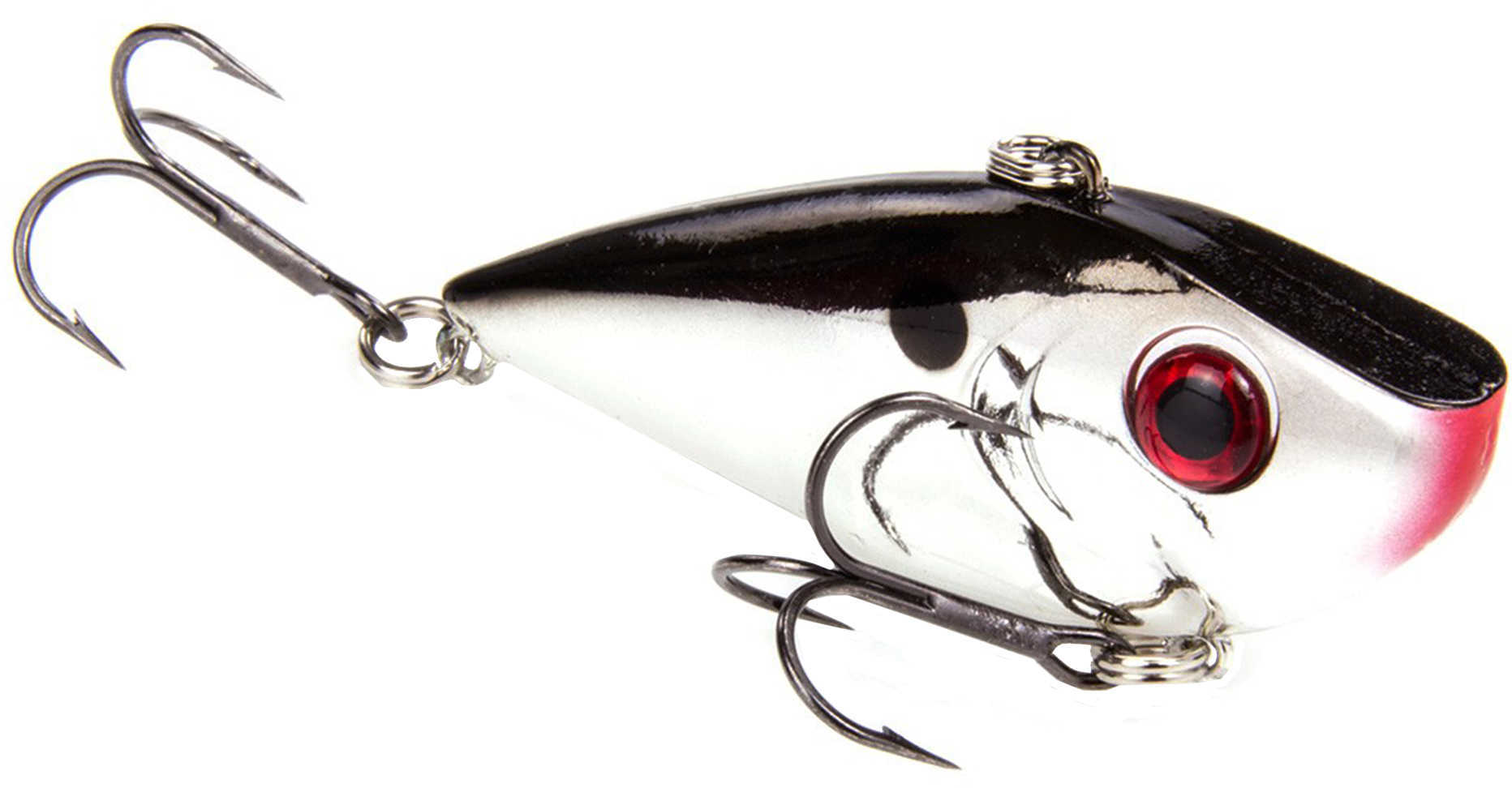 Strike King SK RED EYE SHAD 1/2oz CHROME Black REYESD12-402