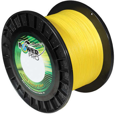 Power Pro Braided Line 300 Yards . 5 lbs Tested, 0.004" Diameter, Hi-Vis Yellow Md: 21100050300Y