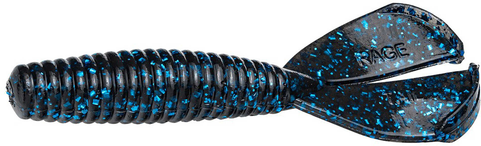 Strike King Lures Rage Twin Tail Baby Menace Soft 3" Body Length Black Blue Flake Per 9 Md: RGBM-2