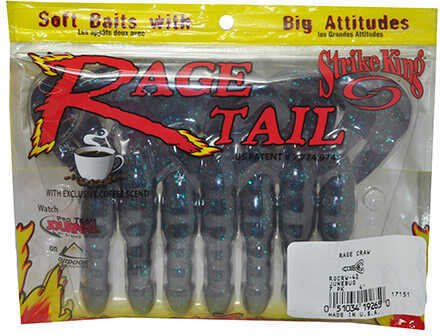 Strike King Lures Rage Craw 4in 7pk Junebug Md#: RGCRW-42