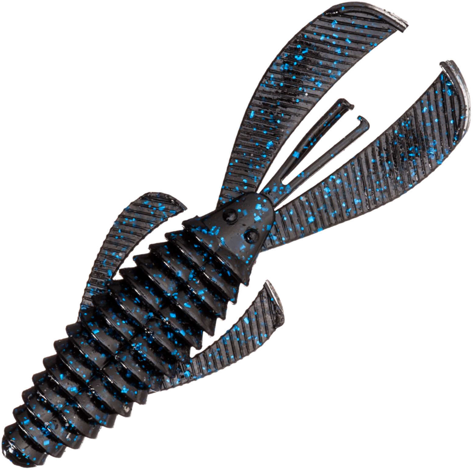 Strike King Lures Rage Magnum Bug Soft 4 1/2" Body Length Black/Blue Flake Per 6 Md: RGMBUG45-2