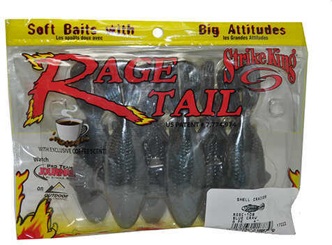 Strike King Lures Rage Shellcracker 3-3/4in 6pk Blue Craw RGSC-108