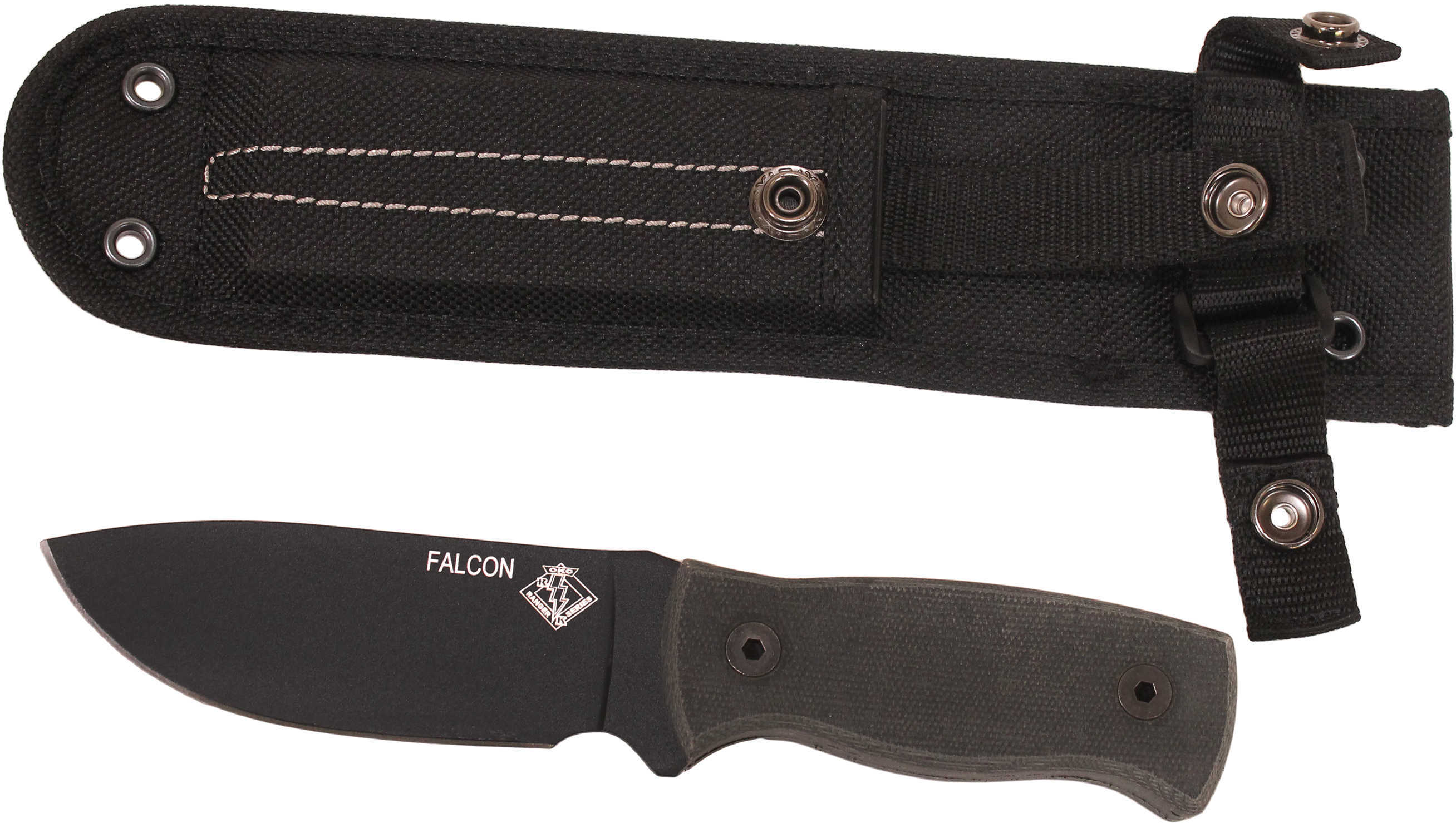 Ranger Falcon Hunting Knife 3-7/8" Carbon Steel Blade, Micarta Handle Md: 8673