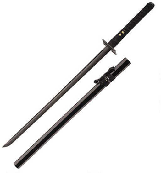 Boker Knives 28" Black Damascus Ninja Sword, Straight Plain Tip Steel Blade, Sheath Md: 05ZS597