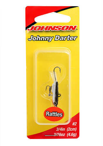 Johnny Darter Hard Bait Lure 3/4" Length 1/8 oz 2 Number 10 Hooks Chrome Black Per Md: 1428634