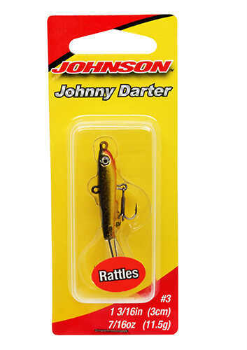 Johnny Darter Hard Bait Lure 1 3/16" Length 3/8 oz 2 Number 10 Hooks Black/Gold Per Md: 142864