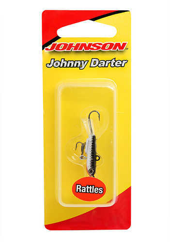 Johnny Darter Hard Bait Lure 1 3/16" Length 3/8 oz 2 Number 10 Hooks Vhrome/Black Per Md: 1428