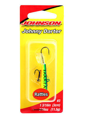 Johnny Darter Hard Bait Lure 1 3/16" Length 3/8 oz 2 Number 10 Hooks Fire Tiger Per Md: 142864