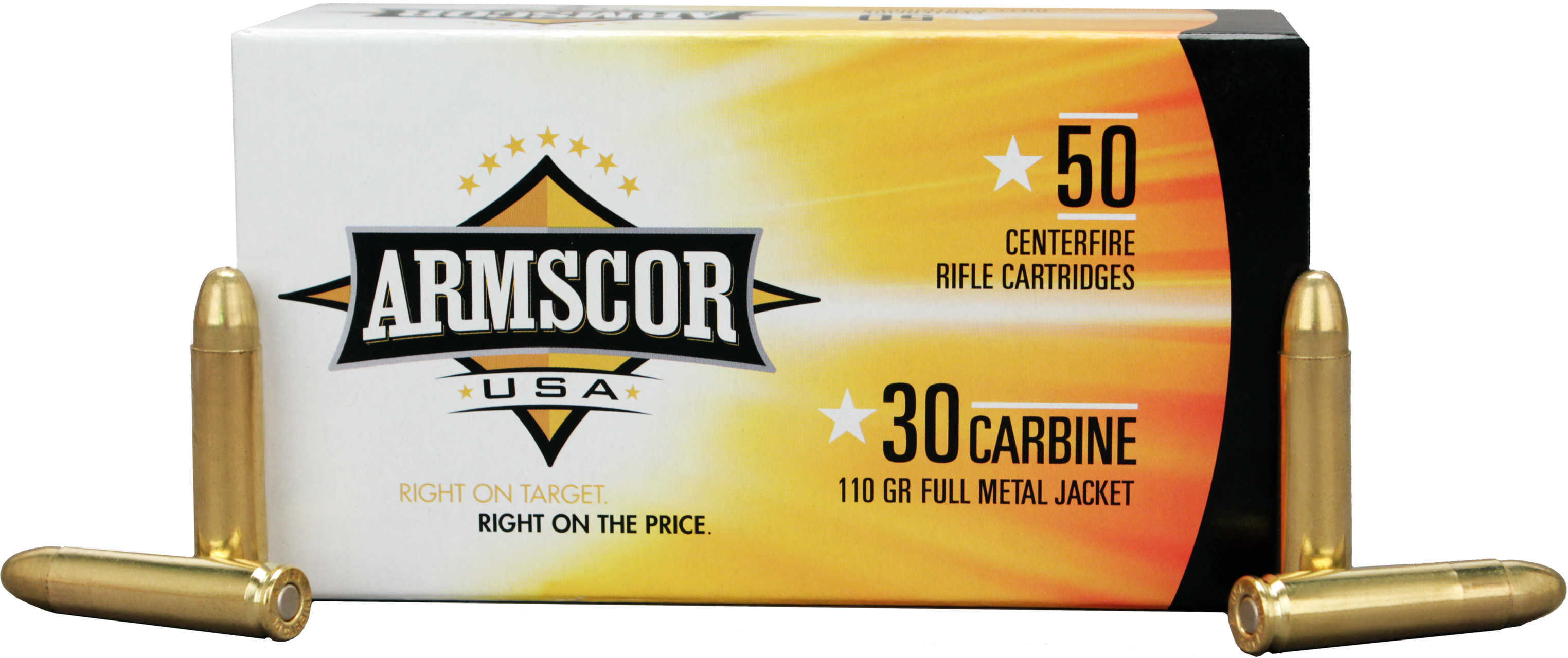 30 Carbine 50 Rounds Ammunition Armscor Precision Inc 110 Grain Full Metal Jacket