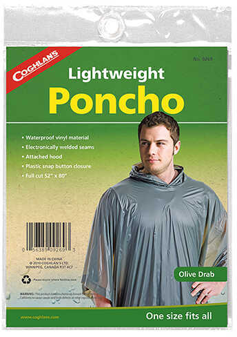 Poncho One Size Fits All, Olive Drab Md: 9269