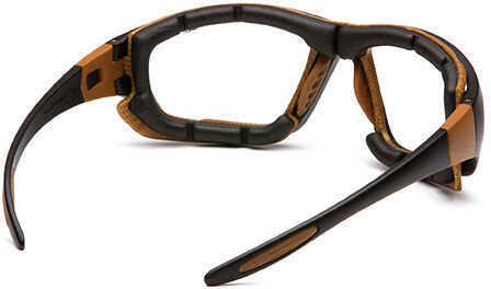 Safety Products Carhartt Carthage Glasses Clear Anti-Fog Lens with Black/Tan Frame Md: CHB410