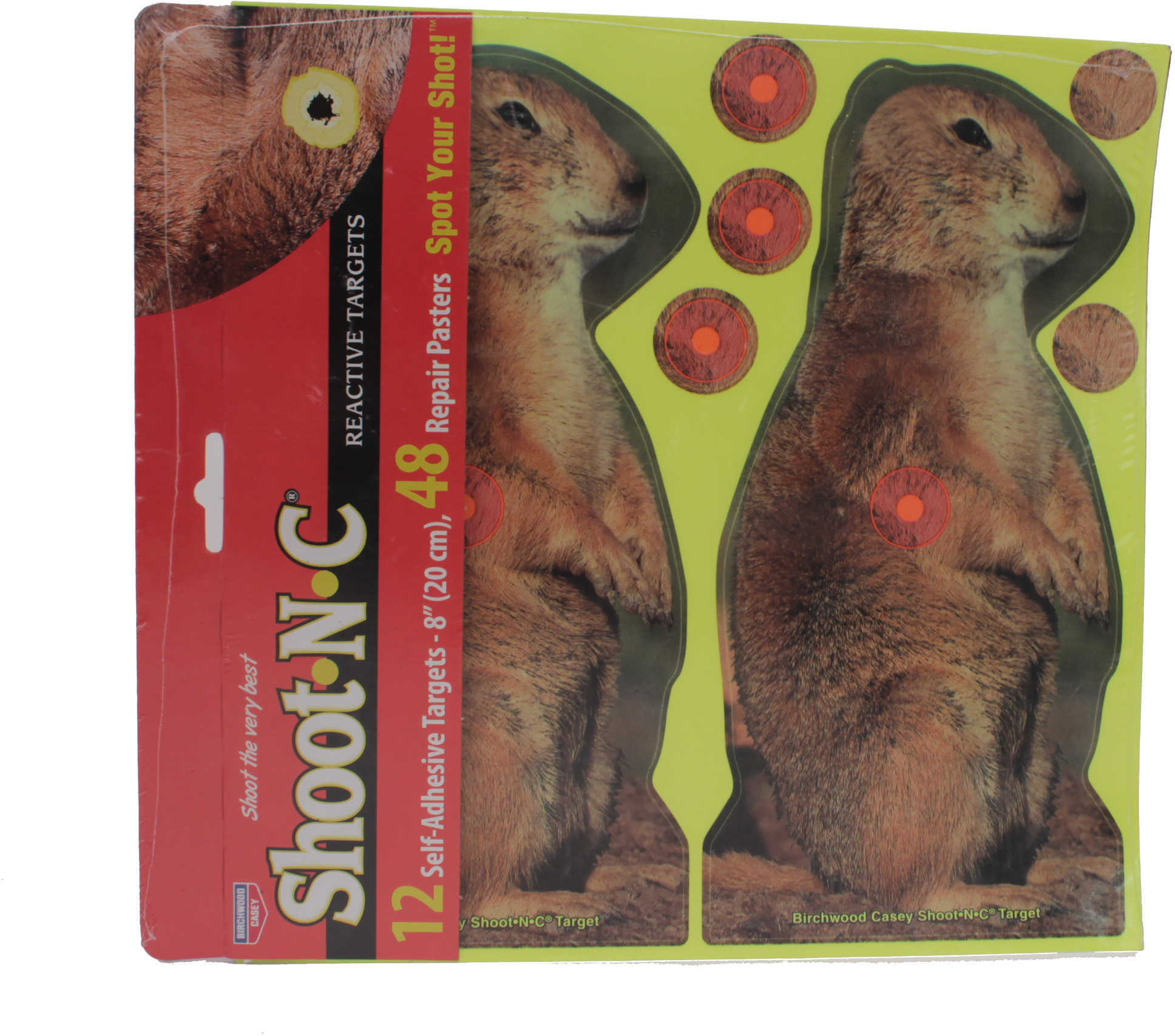 Birchwood Casey Shoot-N-C Prairie Chuck 8" Target-12 Targets 34786