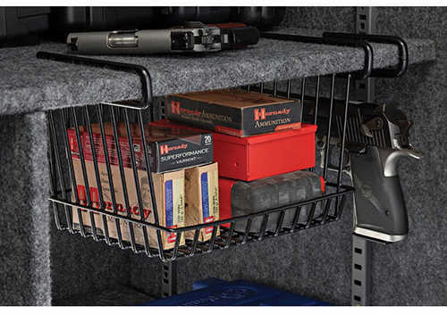 SnapSafe Hanging Shelf Basket 11.75"W x 7.5"H x 9"D Holds Up To 40lbs. Black Finish 76011