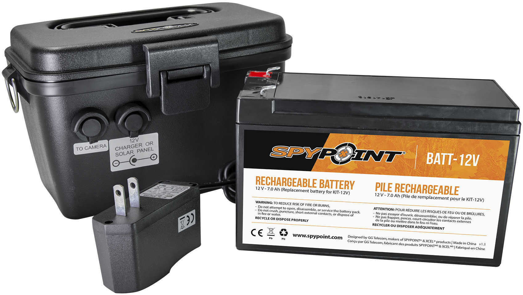 SpyPoint Rechargeable Battery 12V w/Charger Model: KIT-12V