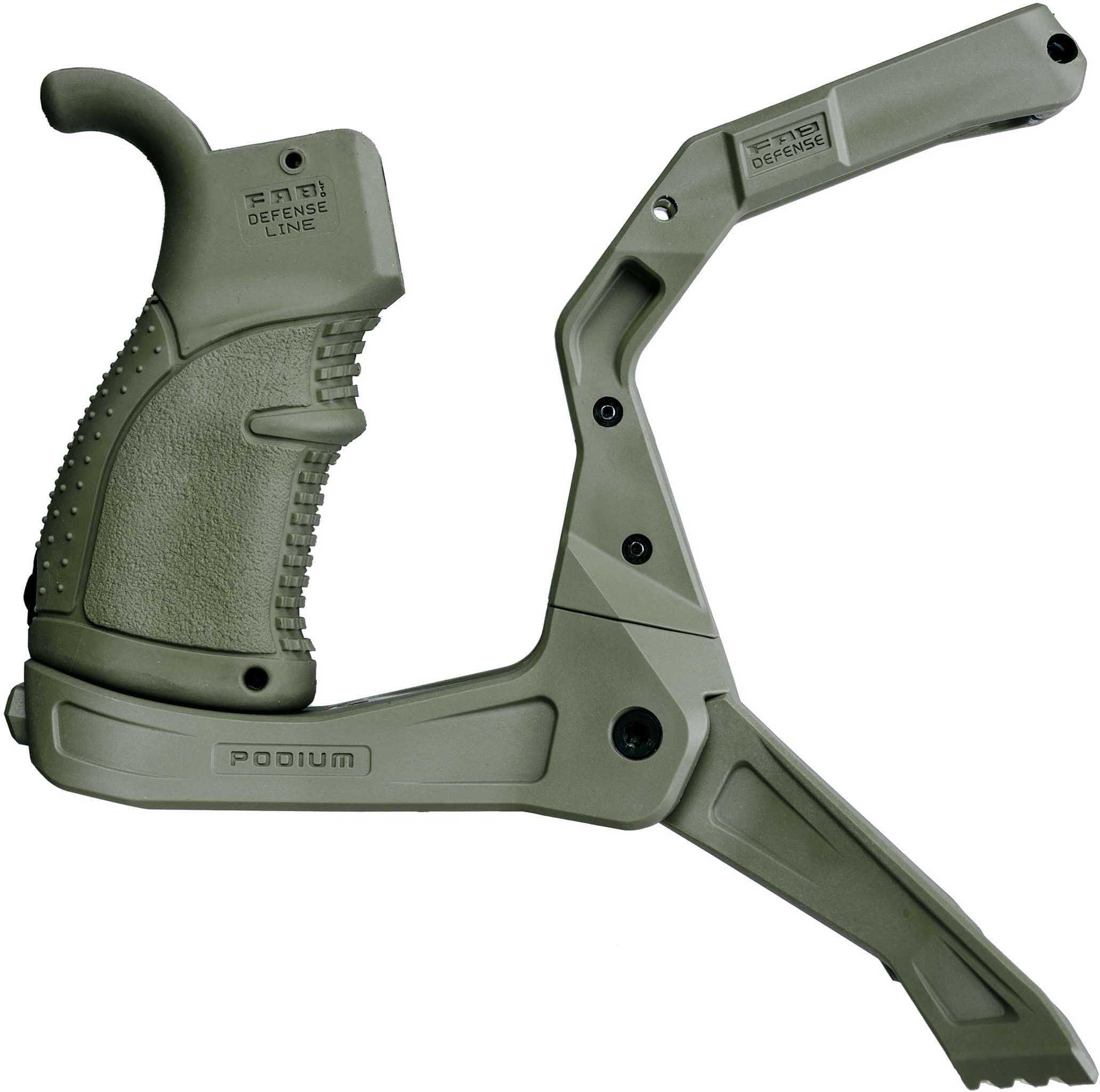 Mako Group AR-15 Bipod with Integrated Grip Olive Drab Green Md: AR Podium-OD