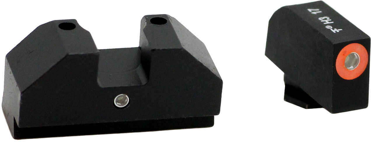 XS Sight Systems F8 NGT Set Large for GlockS W/ FRNT ORG Dot/Rear Wide NTCH