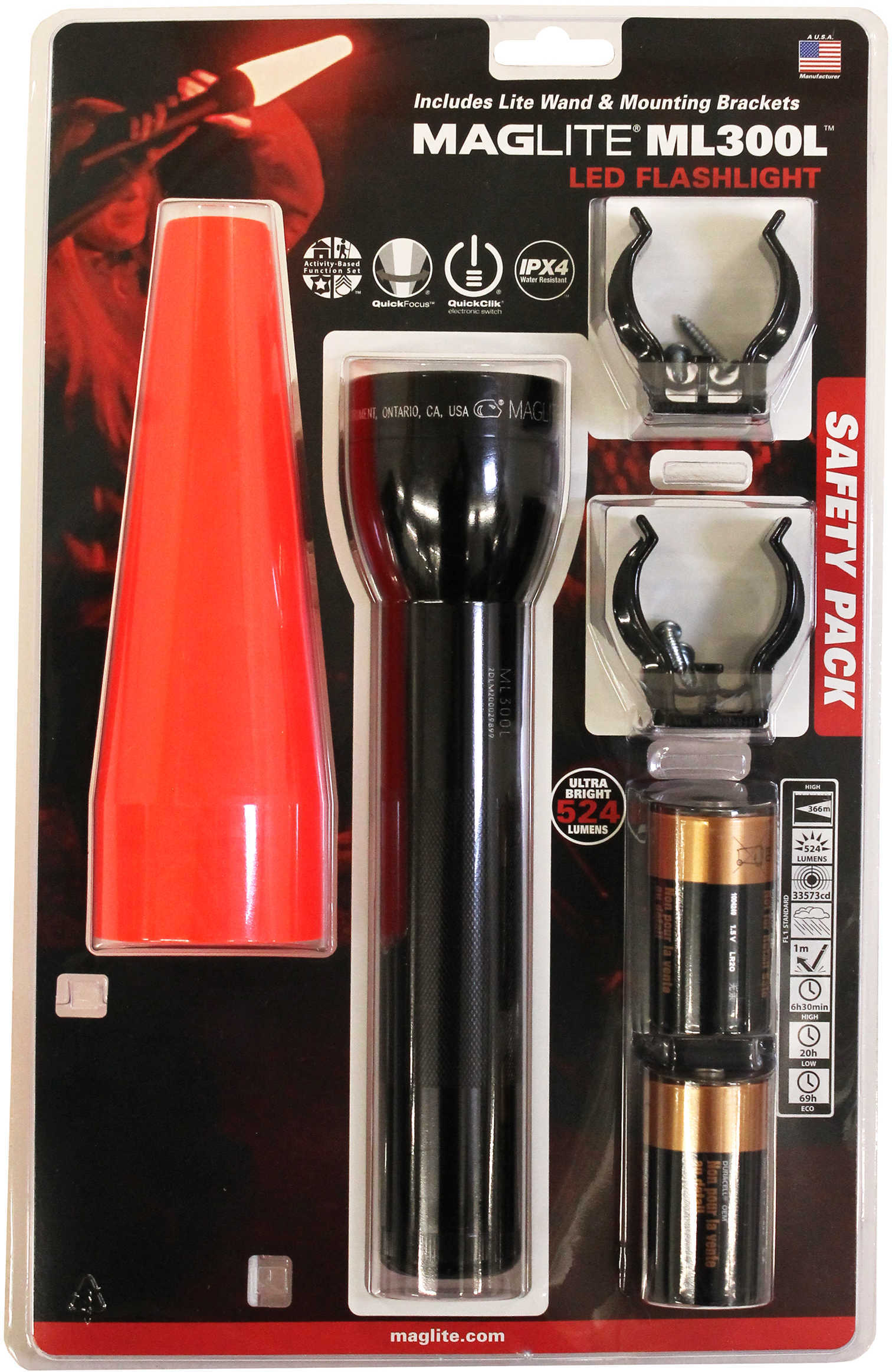 2 Cell “D” Multi Mode Elect Swicth, 524 Lumens Md: ML300L-I201G