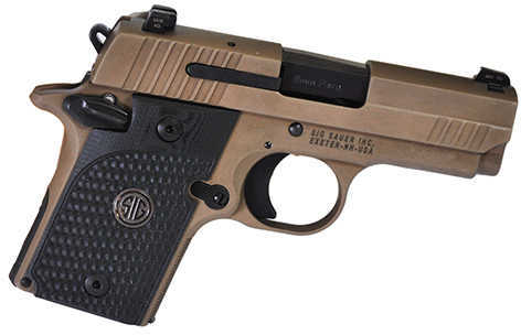 Pistol Sig Sauer P938 Emperor Scorpion Single 9mm Luger 3" G10 Piranha Grip Flat Dark Earth