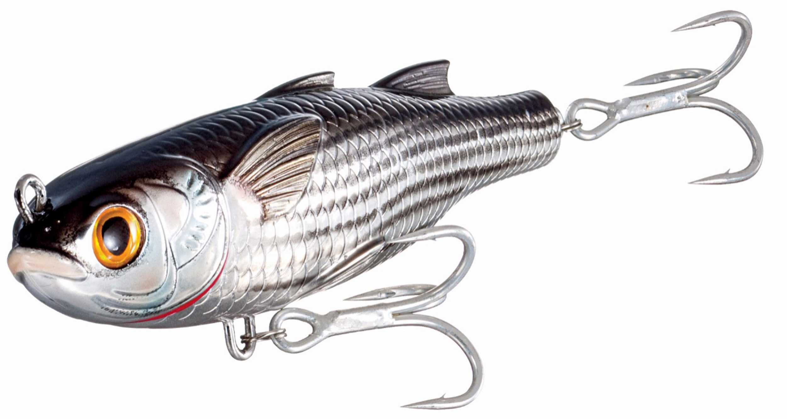 LIVETARGET Lures / Koppers Fishing and Tackle Corp Usa Mullet Twitchbait 3 1/2in Silver/Black MUT90FT932