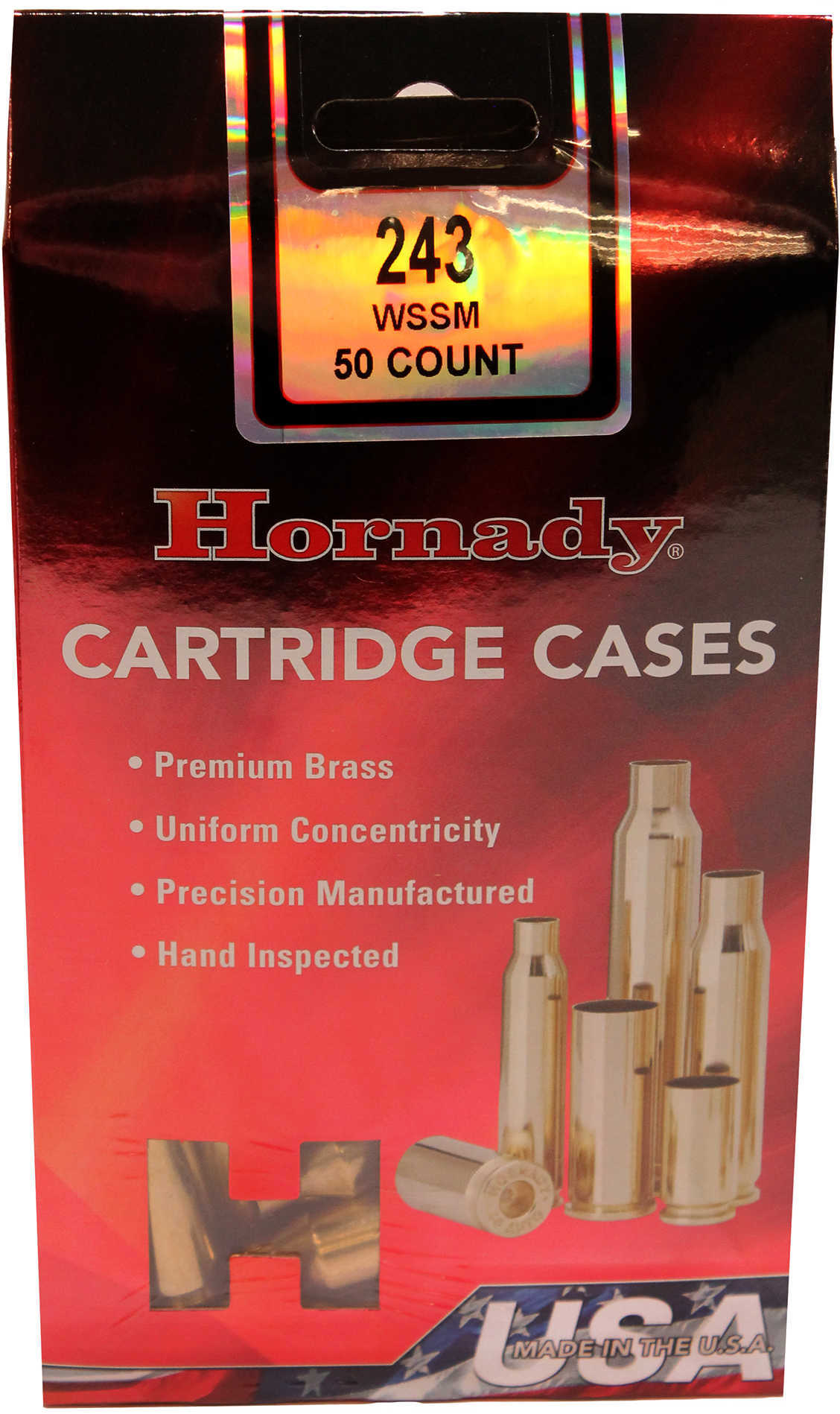 Hornady Unprimed Brass .243 Winchester Super Short Magnum (WSSM), Per 50 Md: 86202