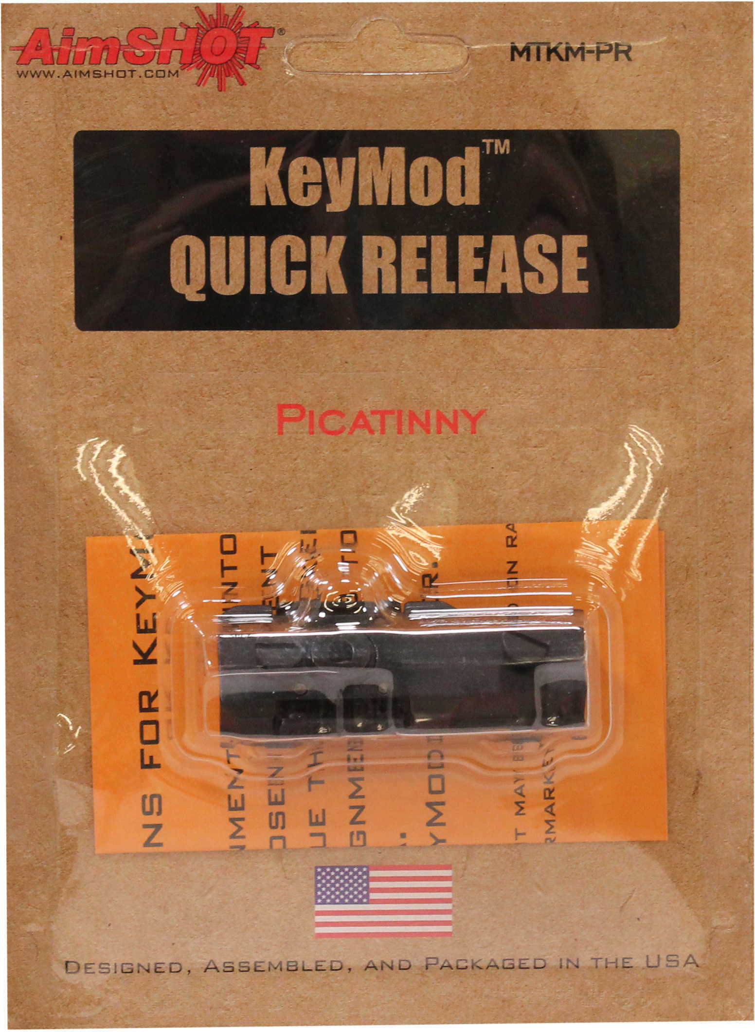 KeyMod Quick Release Adapter Picatinny Rail, Black Md: MTKMQR-PR