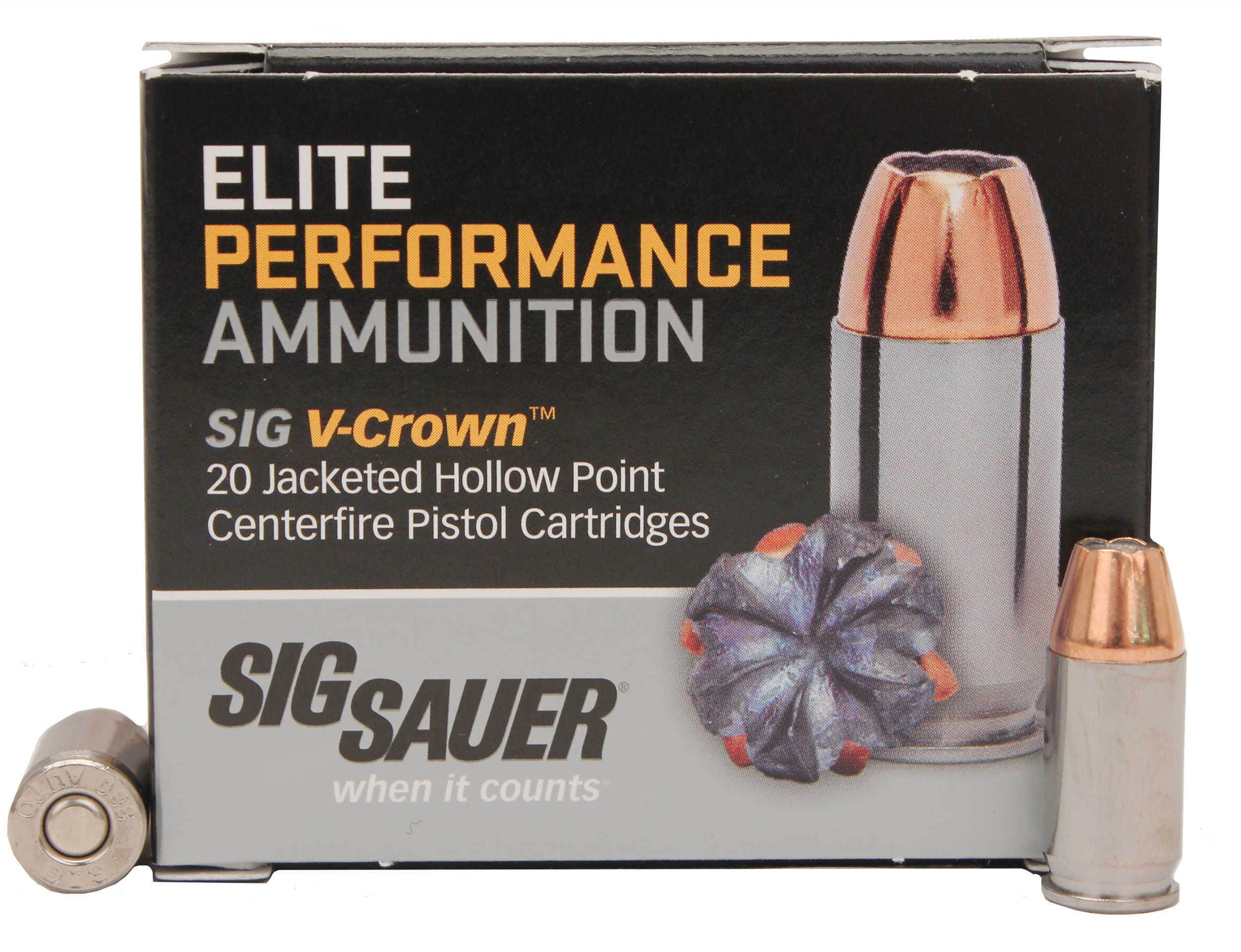 380 ACP 20 Rounds Ammunition Sig Sauer 90 Grain Hollow Point