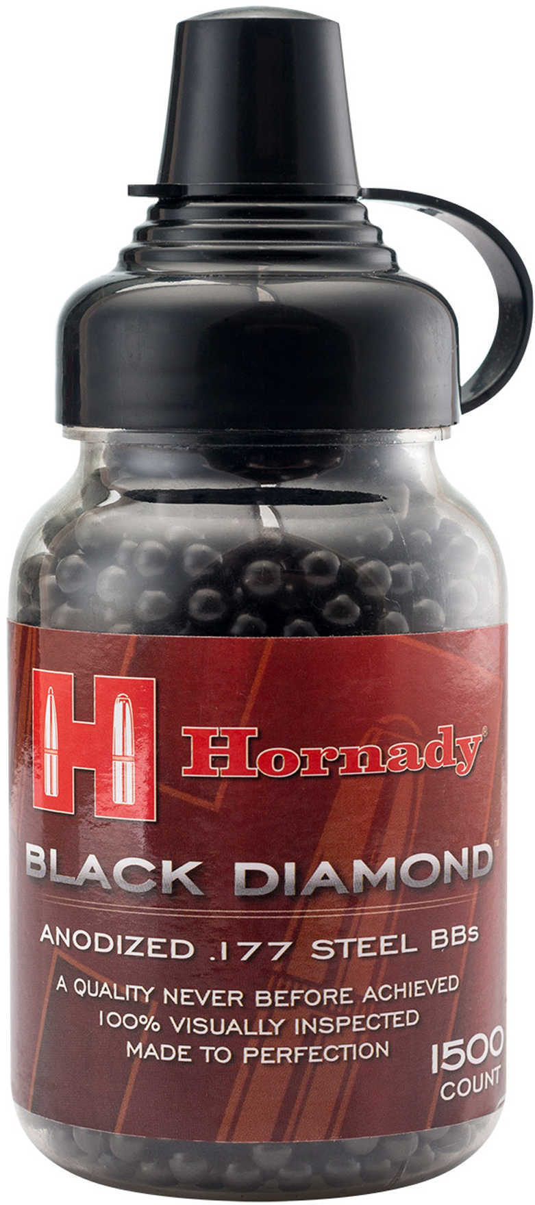 Hornady .177 Black Diamond Steel BBs Bottle of 1500 Anodized