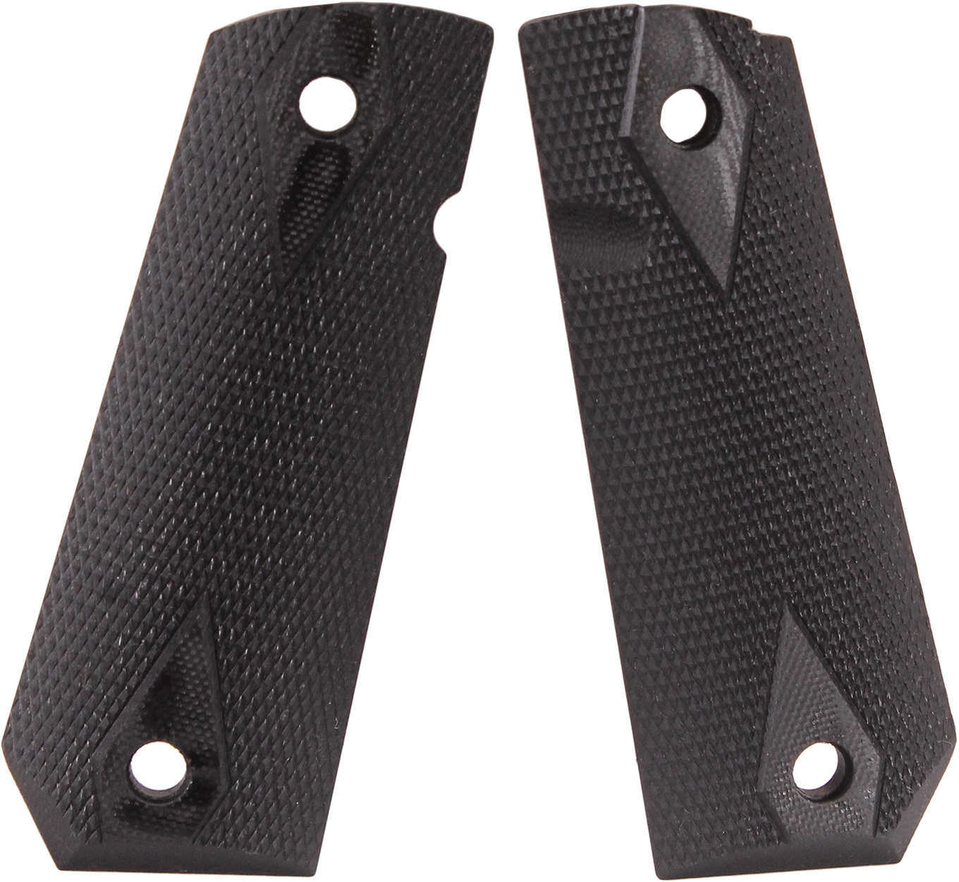 1911 Government Grips Model Bobtail, Checkered G10 G-Mascus, Black