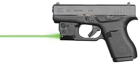 Reactor 5 Gen II Green Laser for Glock 43 with ECR Instant On IWB Holster, Black