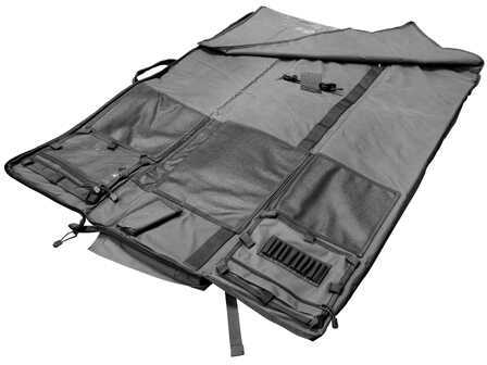NCSTAR Rifle Case Shooting Mat 48" Unfolds to 66" Shooters Nylon Urban Gray Exterior PALS Webbing Includ