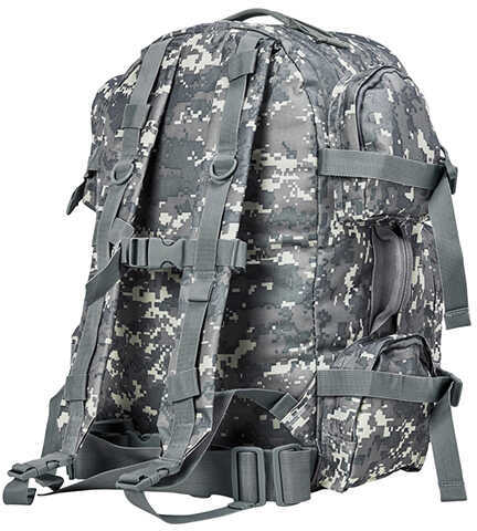 NCSTAR Tactical Backpack 18" x 12" x 6" Main Compartment Nylon Gray Digital Camo Adjustable Shoulder Straps Exterior PAL