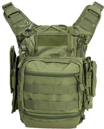 NCSTAR First Responder Utility Bag Nylon Green MOLLE / PALS Webbing Rear Concealed Carry Pocket Shoulder Strap CVFRB2918