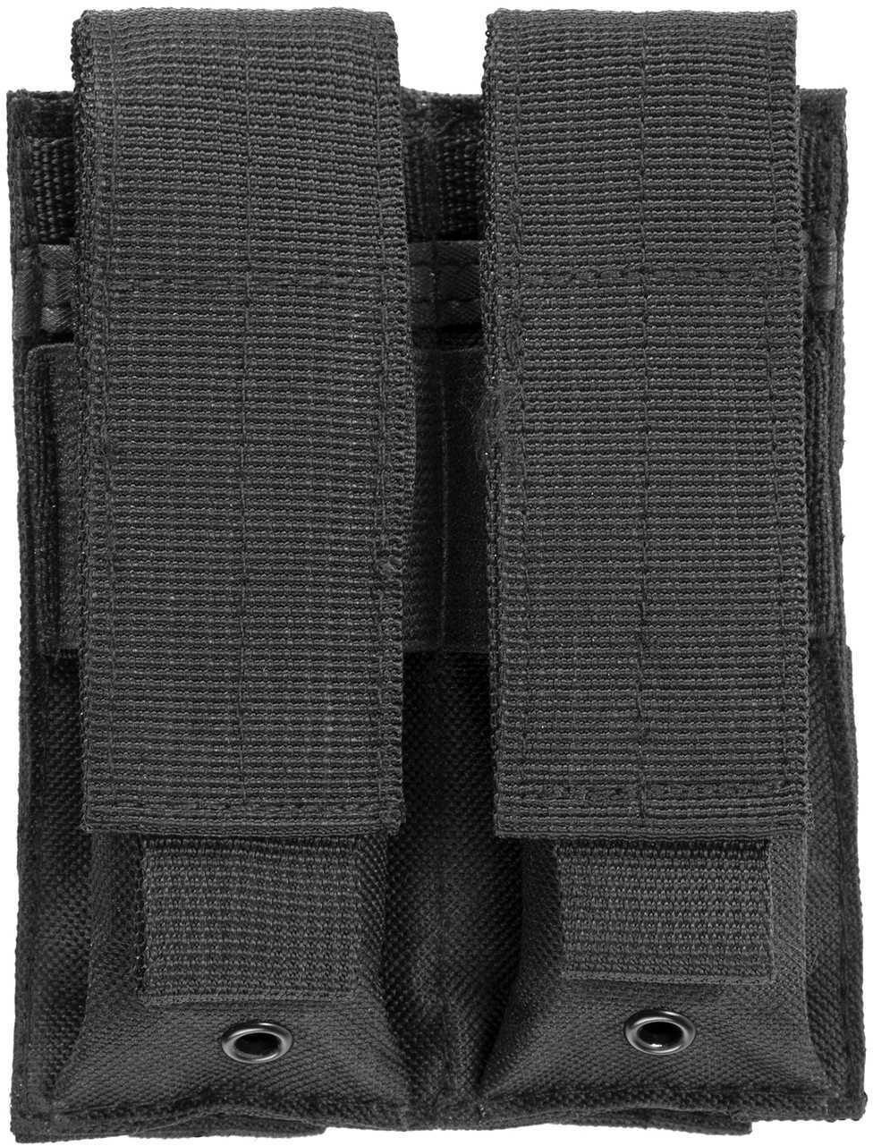 NCSTAR Double Pistol Magazine Pouch Nylon Black MOLLE Straps for Attachment Fits Two Standard Capacity Stack