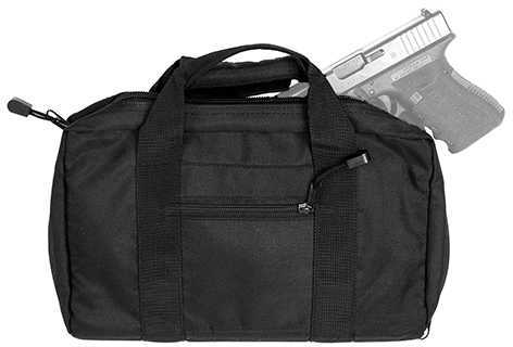 NCSTAR Discreet Pistol Case Nylon Black Two Padded Handgun Compartments Six Elastic Magazine Loops Carry Handle CPB2903