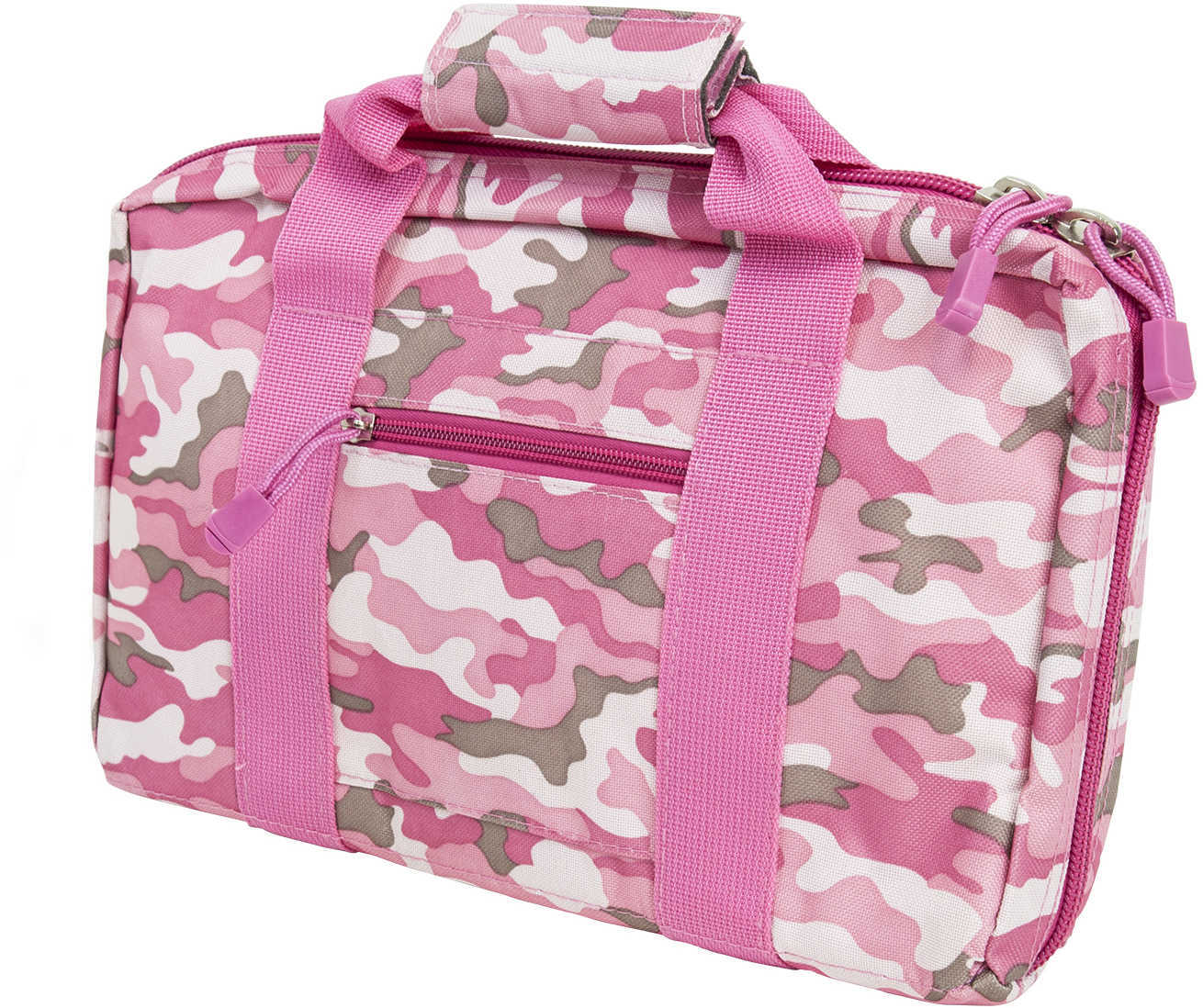 NCSTAR Discreet Pistol Case Nylon Pink Two Padded Handgun Compartments Six Elastic Magazine Loops Carry Handle CPP2903