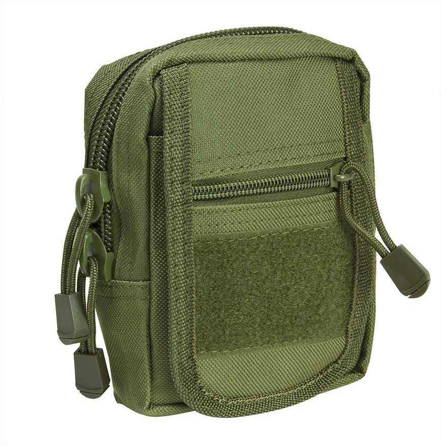 NCSTAR Small Utility Pouch Nylon Green MOLLE Straps for Attachment Zippered Compartment CVSUP2934G