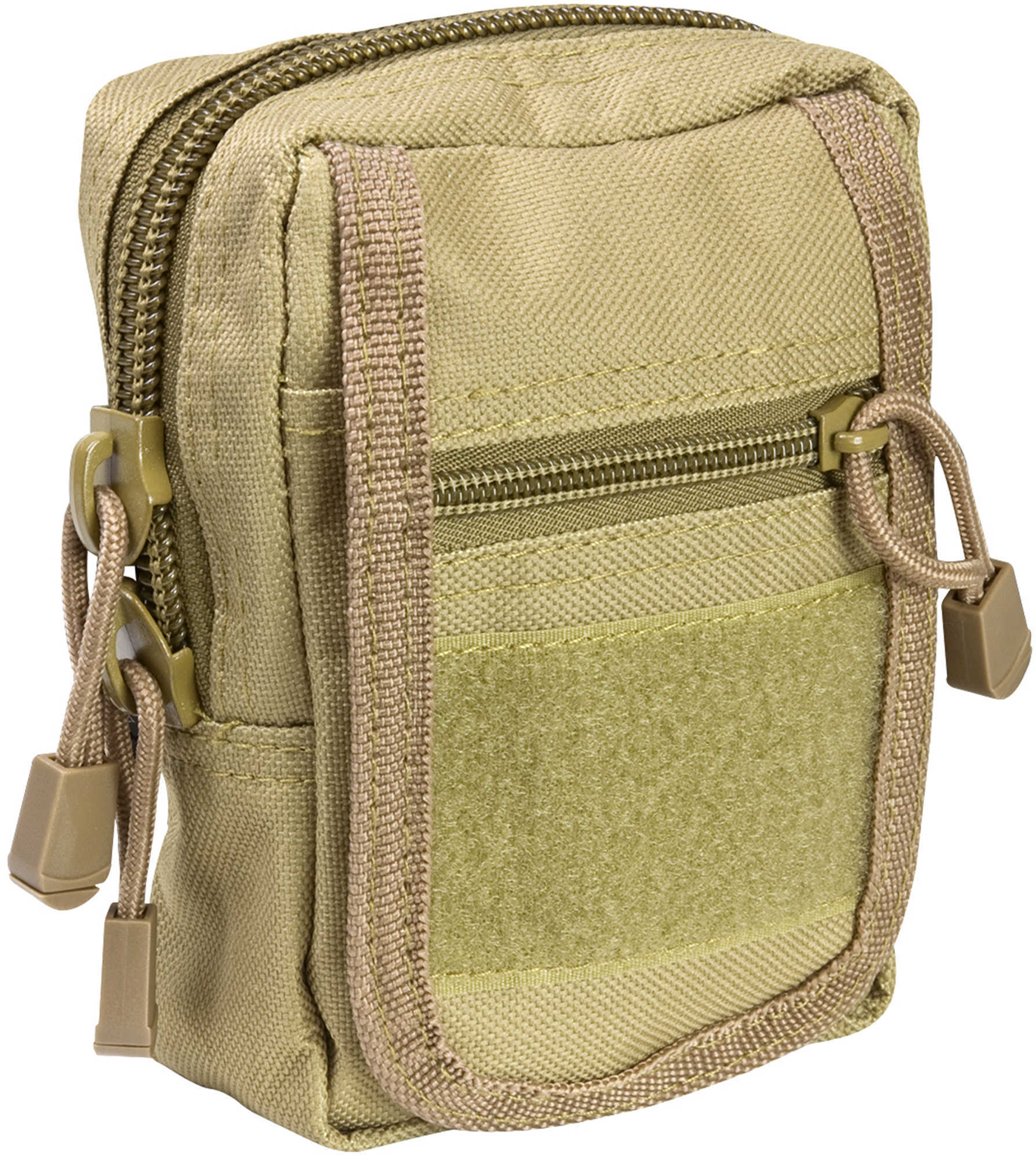 NCSTAR Small Utility Pouch Nylon Tan MOLLE Straps for Attachment Zippered Compartment CVSUP2934T