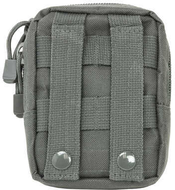 NCSTAR Small Utility Pouch Nylon Gray MOLLE Straps for Attachment Zippered Compartment CVSUP2934U