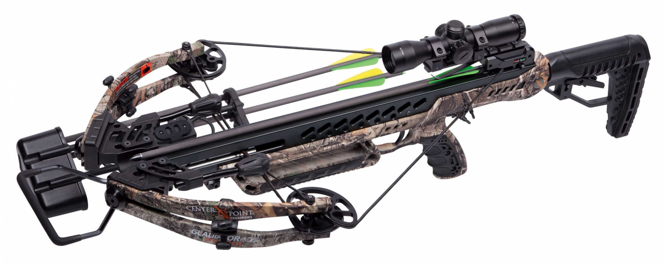 Crosman Gladiator Whisper 405 Crossbow, 200 lb Draw Weight, Realtree Xtra Md: AXCG200CK2