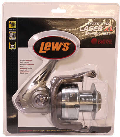 Lews Fishing XL Speed Spin Spinning Reel 10 Size 5.1:1 Gear Ratio 4 Bearings Ambidextrous C