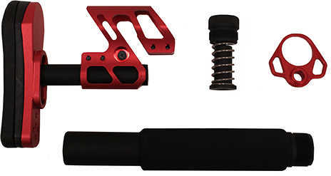 Zulu Adjustable Stock with Pad Pistol Buffer Tube Md: OS-ZULU-KIT-RED