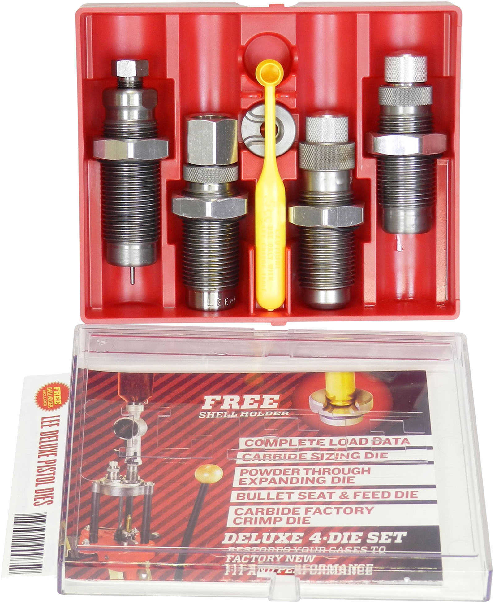 Lee Deluxe Pistol Carbide 4-Die Set With Shellholder For 45 Colt Model: 90967