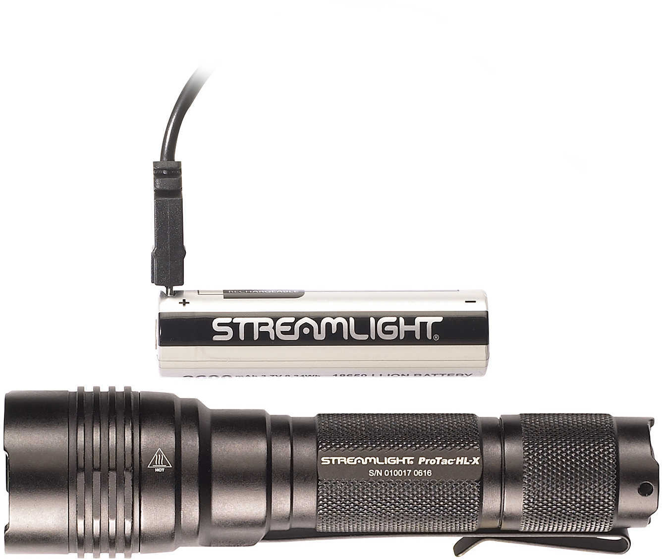 Streamlight ProTac HL-X USB Includes 18650 Battery Cord and Holster Black