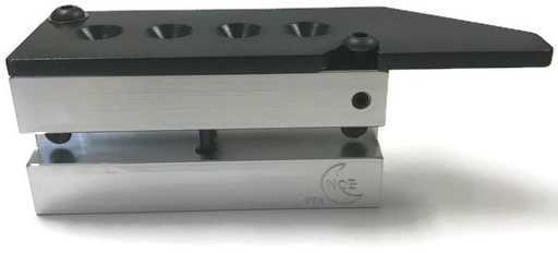 Bullet Mold 4 Cavity Aluminum .250 caliber Boat tail 41 Grains with Flat nose profile type. Designed for use in airg