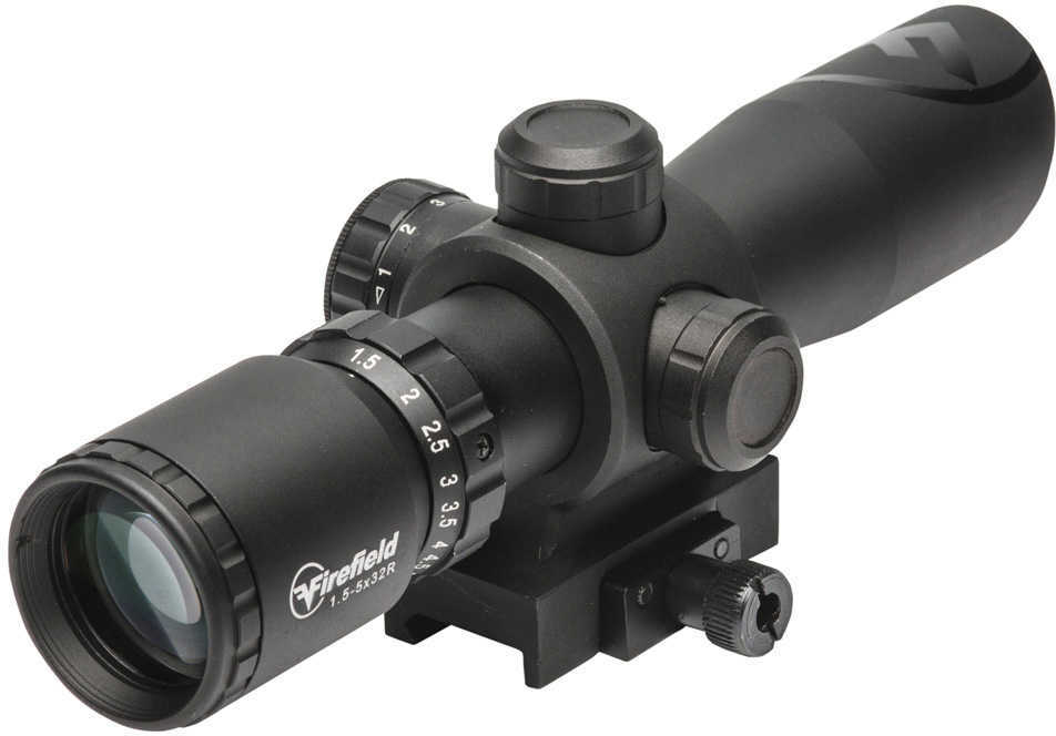 Firefield Barrage Riflescope 1.5-5x32mm with Green Laser, Black