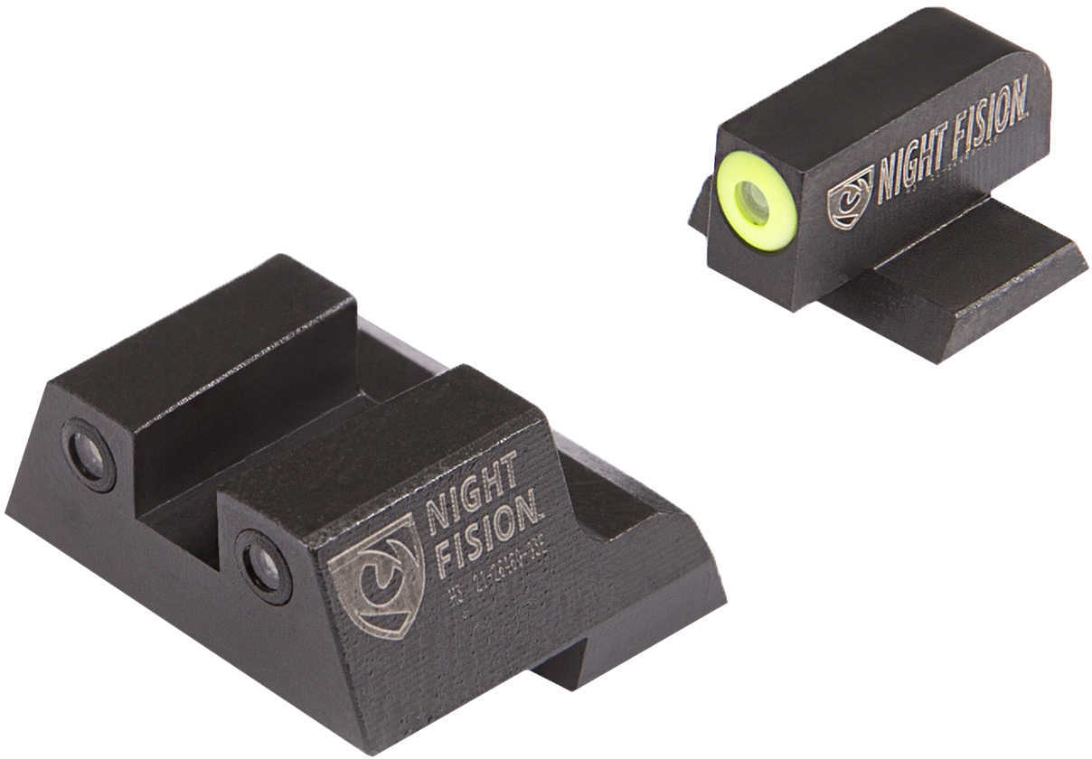 Night Fision Perfect Dot Sight Set Canik TP9SF Elite and TP9SA Front Square Rear Yellow with Green