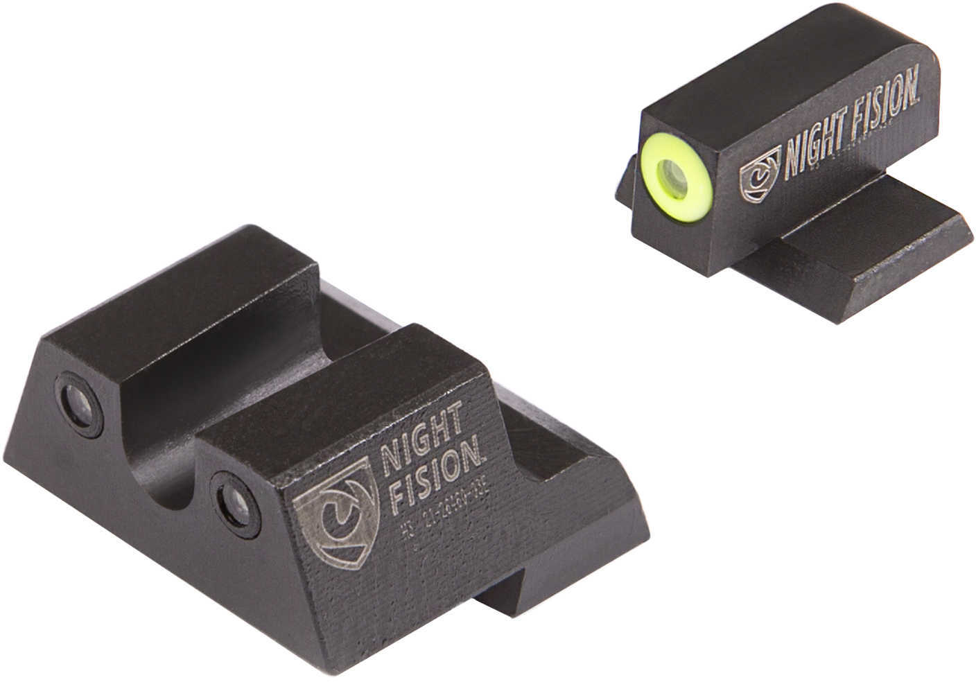 Night Fision Perfect Dot Sight Set Canik TP9SF Elite and TP9SA Front U Rear Yellow with Green Tri
