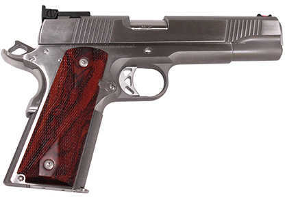 Dan Wesson Pointman Pistol 45 ACP With 5" Barrel, Stainless Steel Finish, Wood Grips, And Fiber Optic Front Sight